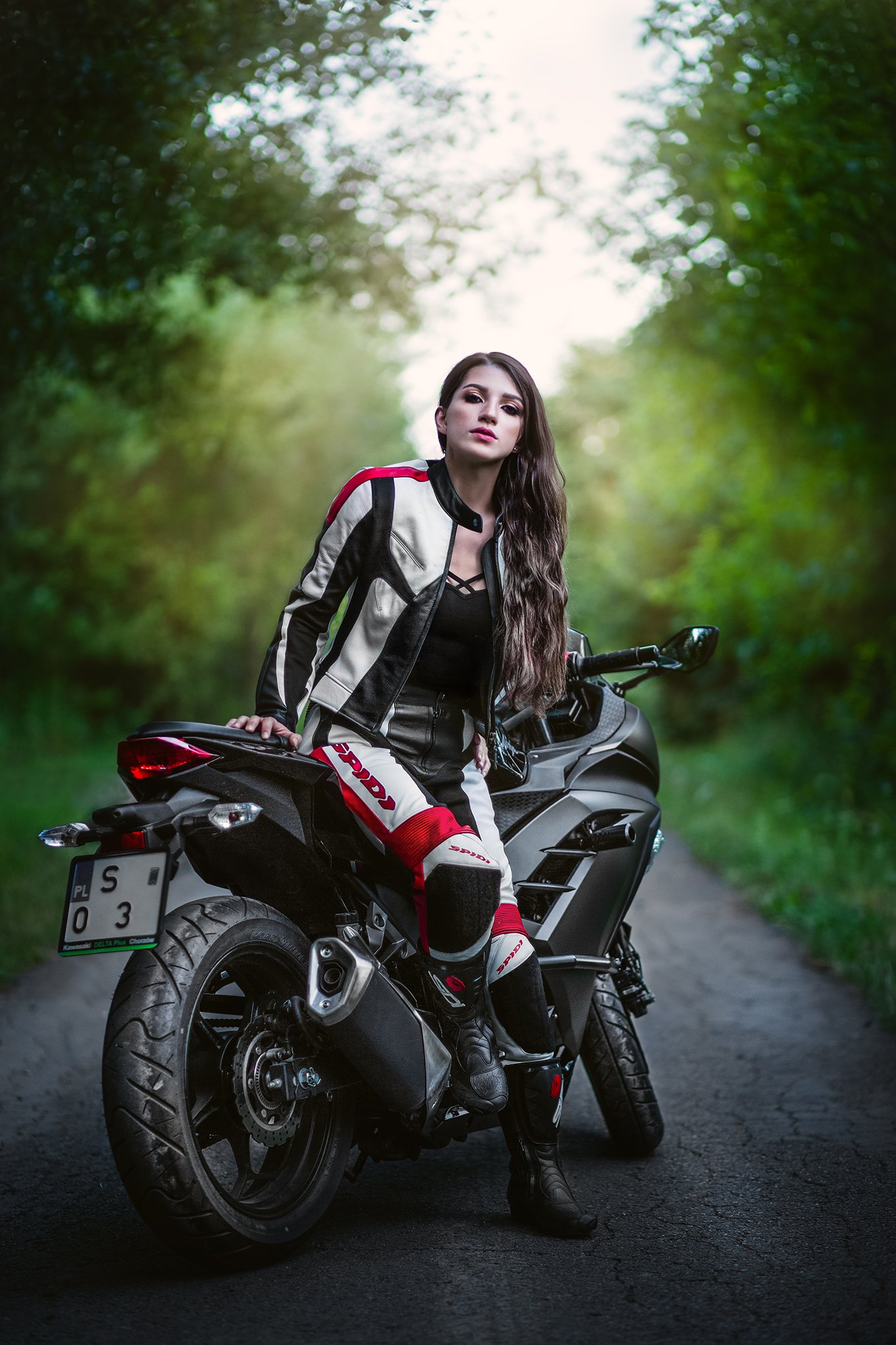 moto, bicke, girl, fashion, Nina Janiak