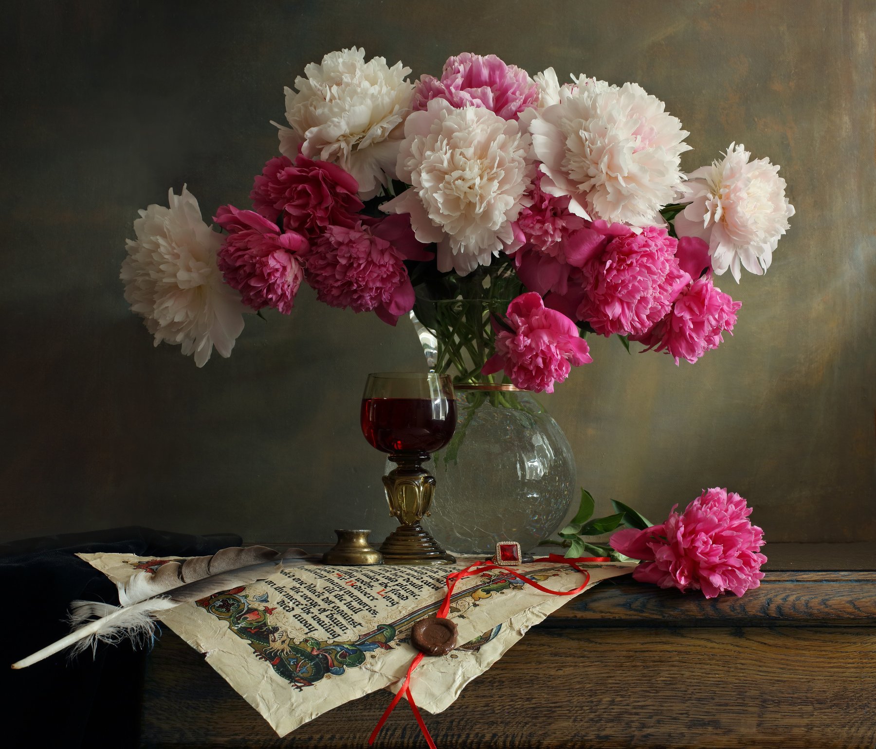 цветы, пионы, натюрморт, Андрей Морозов