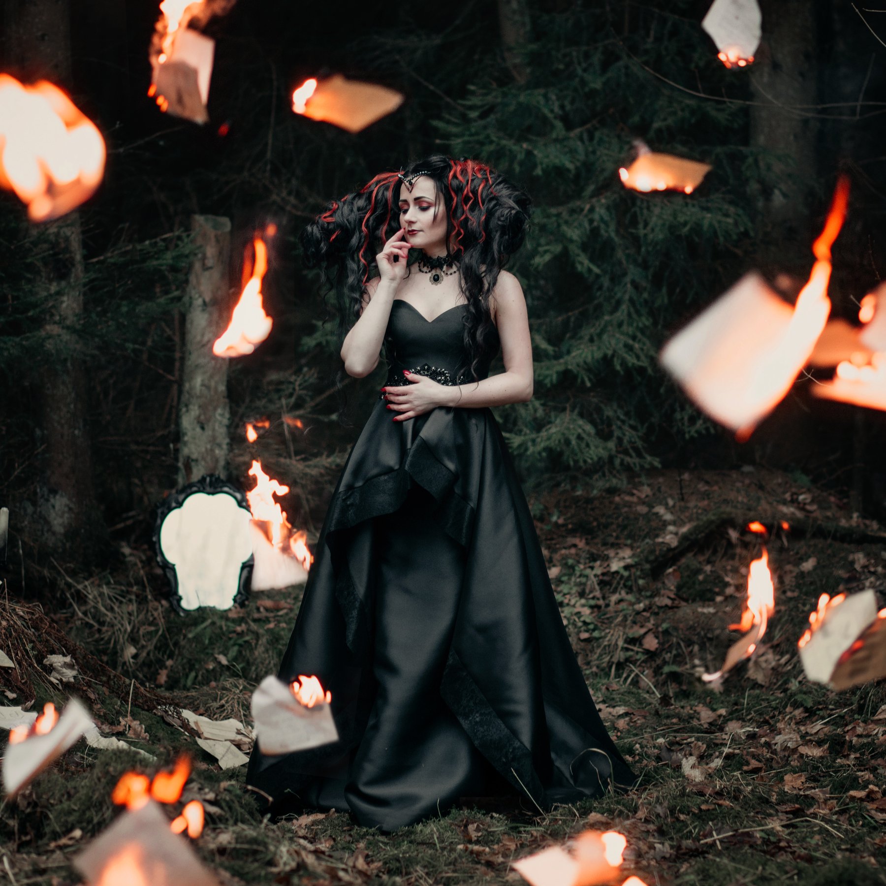 art fire portrait, Mila Agafonova