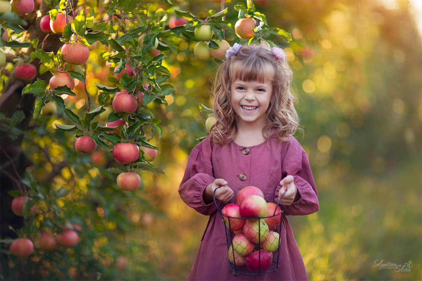 яблоки, apple, детская фотография, детская съемка, яблоневый сад, дети, kids, children photography, Elena Selyutina