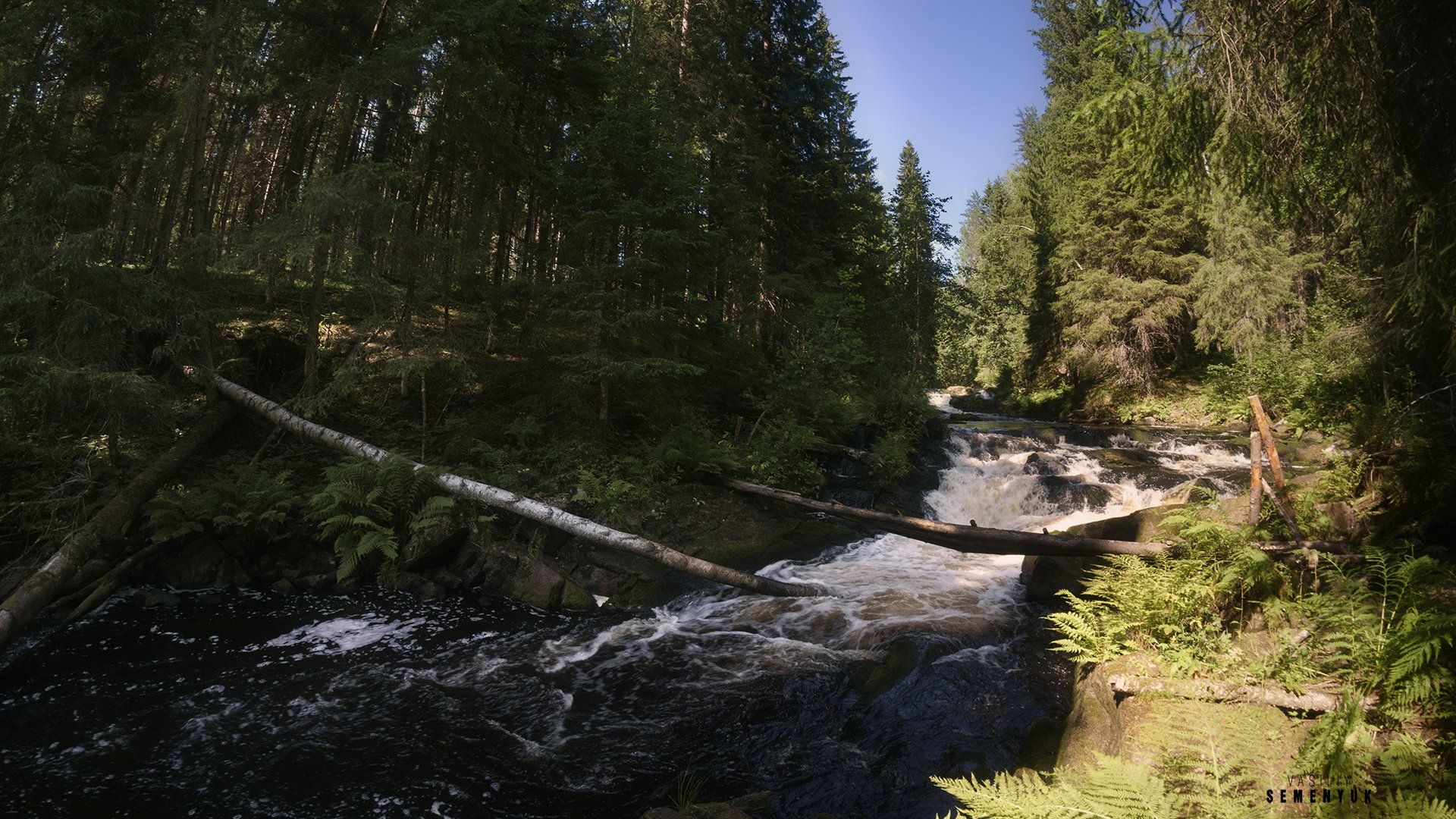 карелия, река, ихаланийоки, пороги, водопад, пейзаж, лето, karelia, waterfall, landscape, river, forest., Семенюк Василий