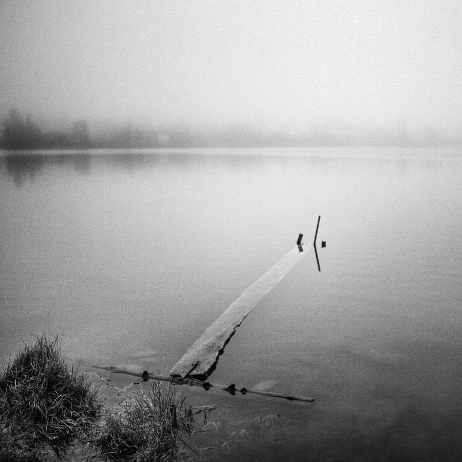 туман, озеро, утро, кладка, Dmitry Apalikov