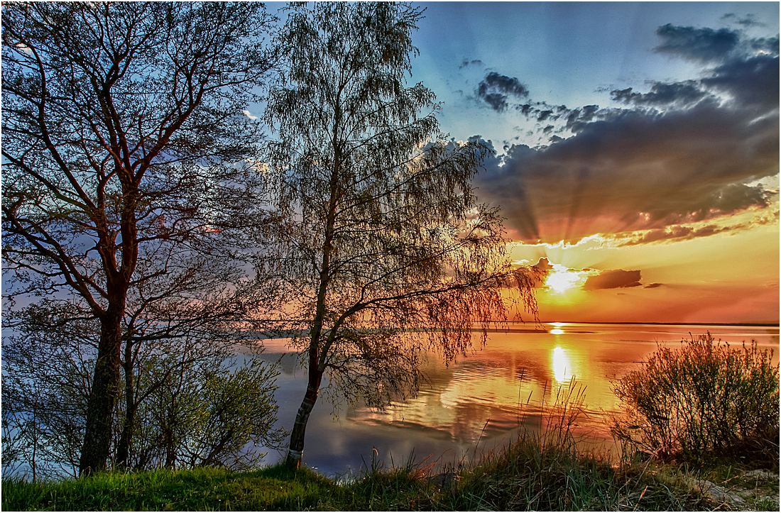 закат, озеро, пейзаж, чудское, Sergey Navetny