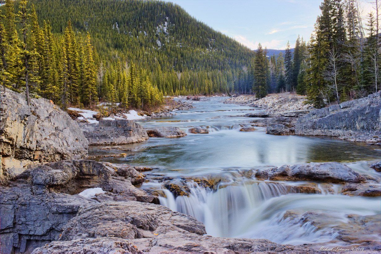 spring,waterfall,sunset, Michael Latman