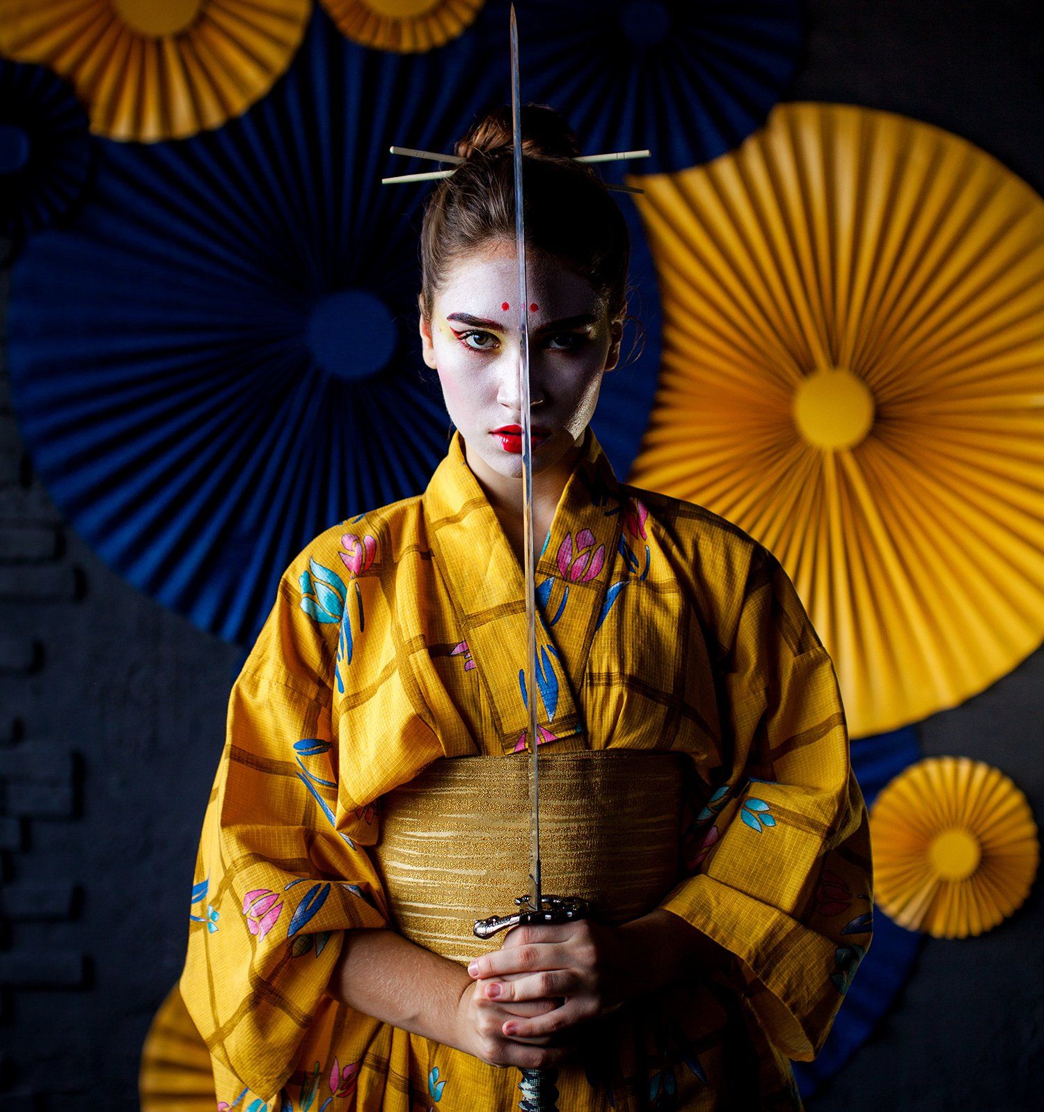 japan, model, modelling, yellow, color, portrait, mood, art, Фомина Екатерина