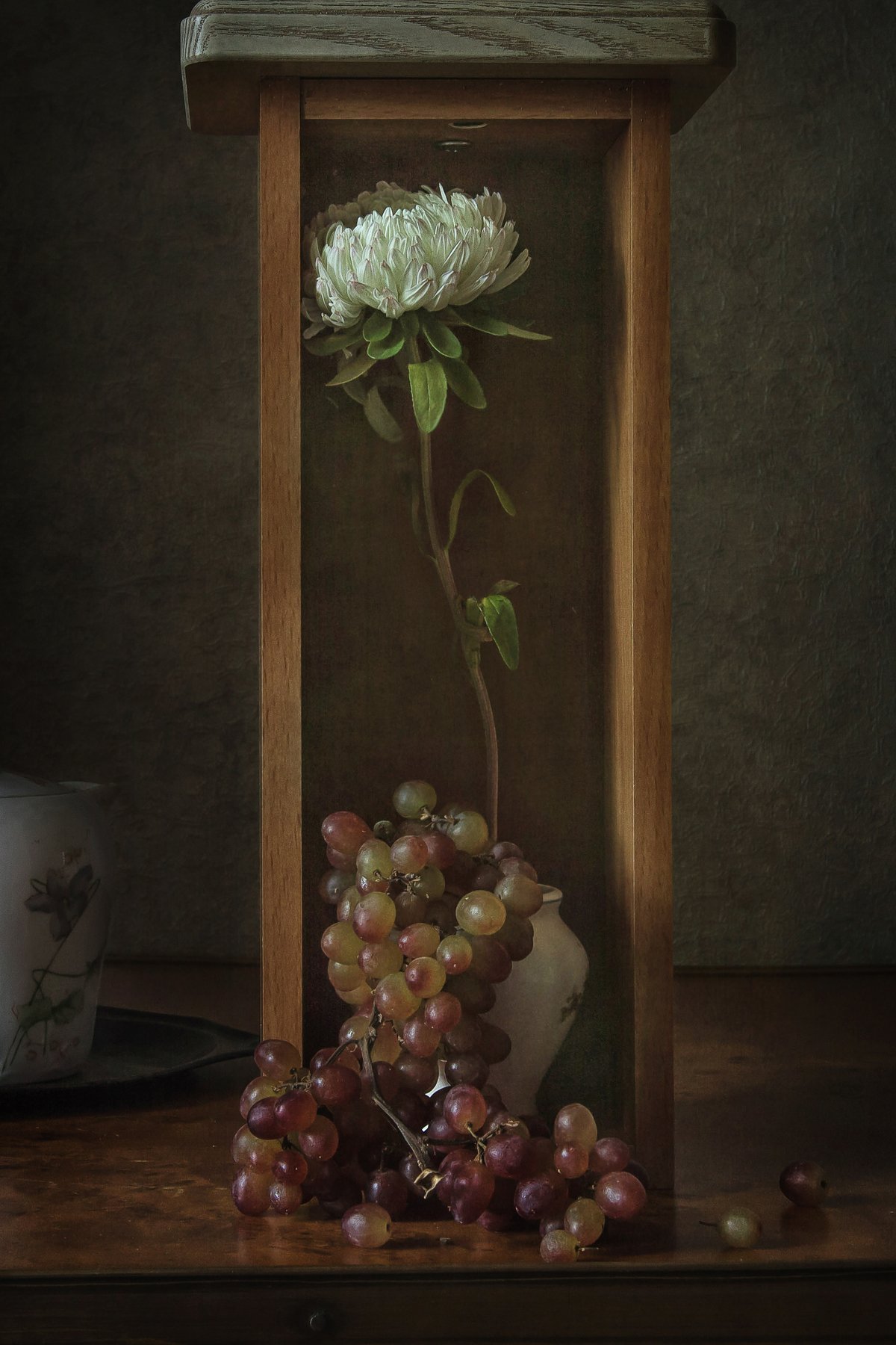 натюрморт, цветок, виноград, Анна Петина