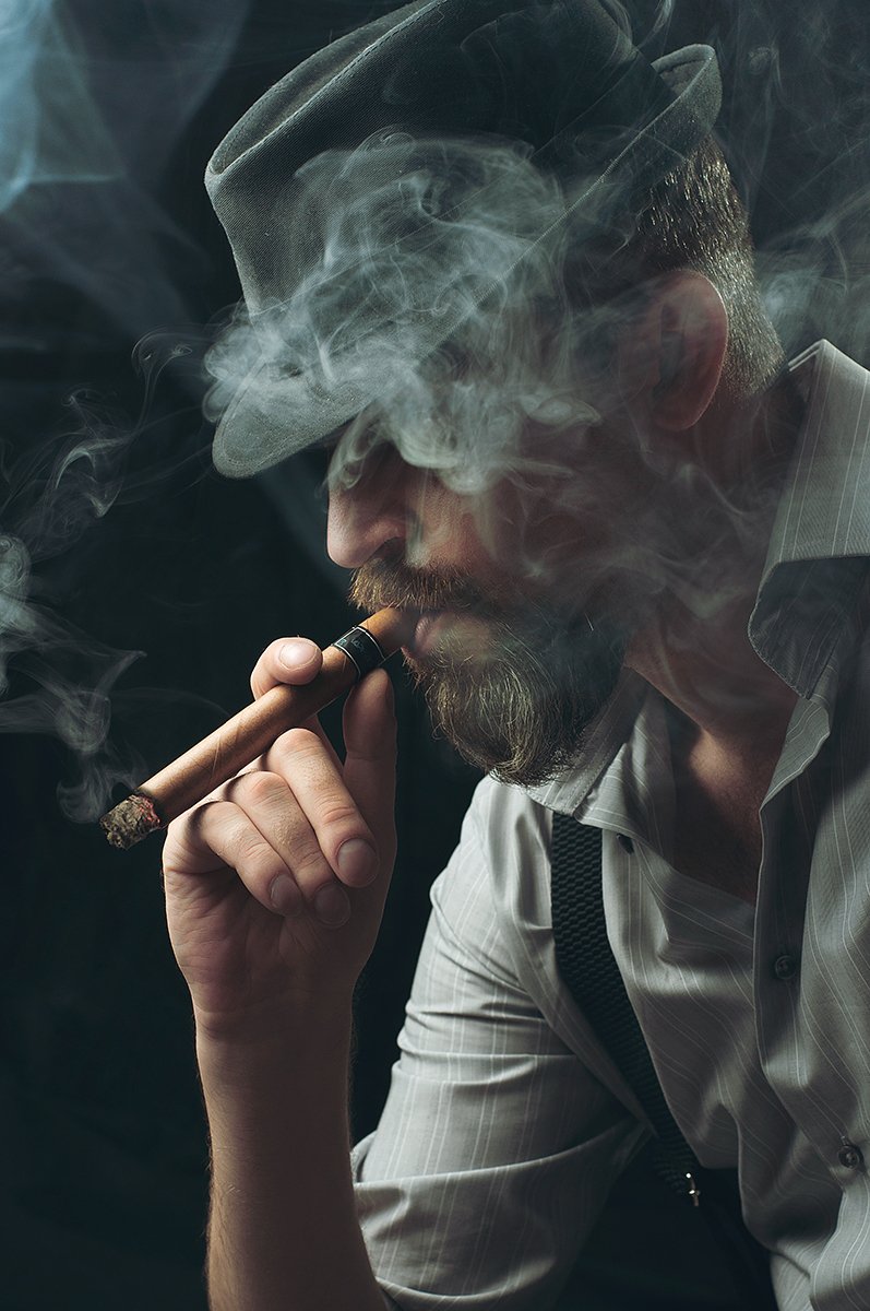 man, portrait, smoke, male, cigar, Инна Любичанская