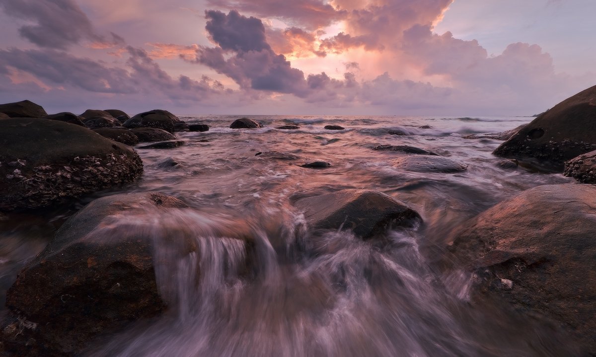 thailand,koh kood,island,sunset,stones,sea, Boris Bogdanov