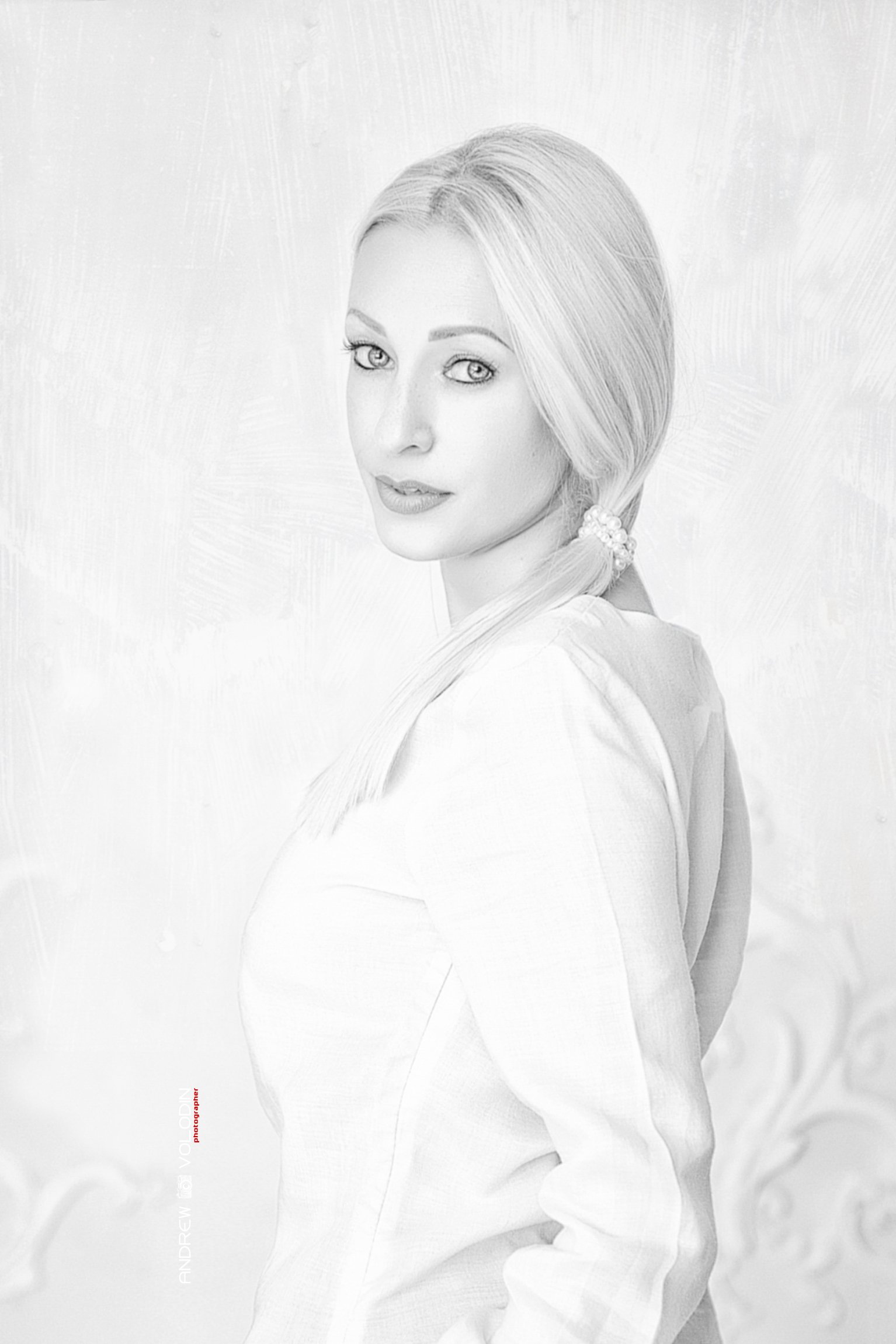 девушка портрет черно-белое, Андрей Володин