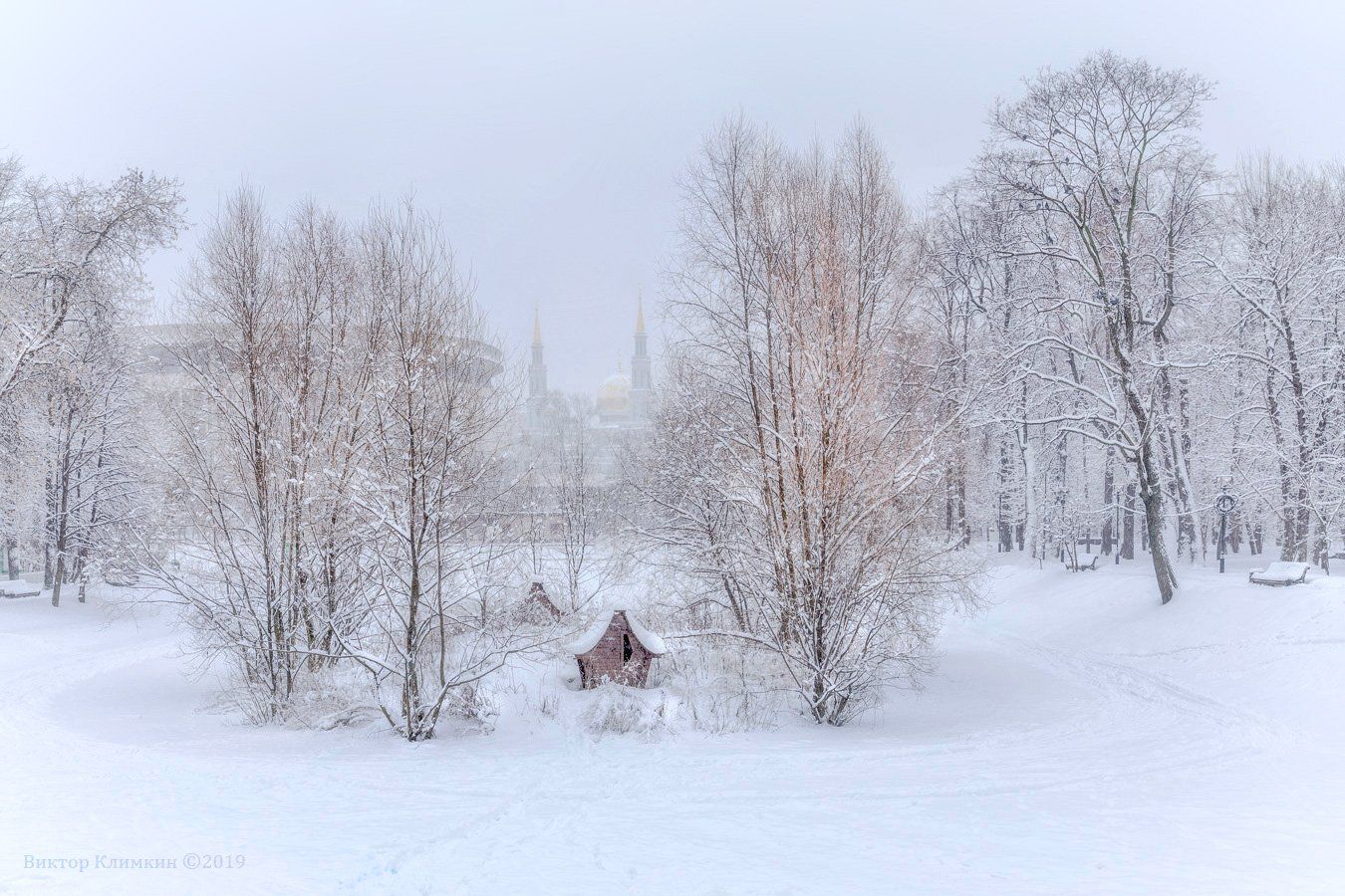 москва, парк, екатерининский, мечеть, зима, Виктор Климкин