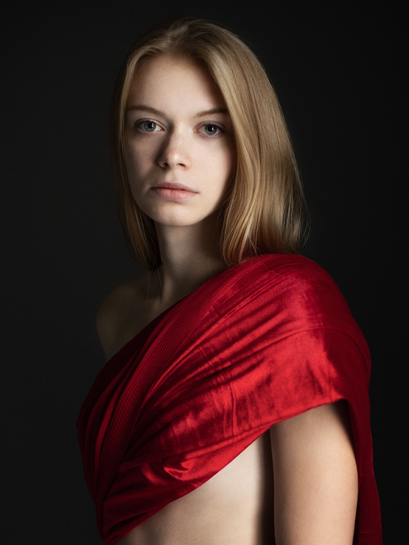 portrait, портрет, red, Сергей Мартынов