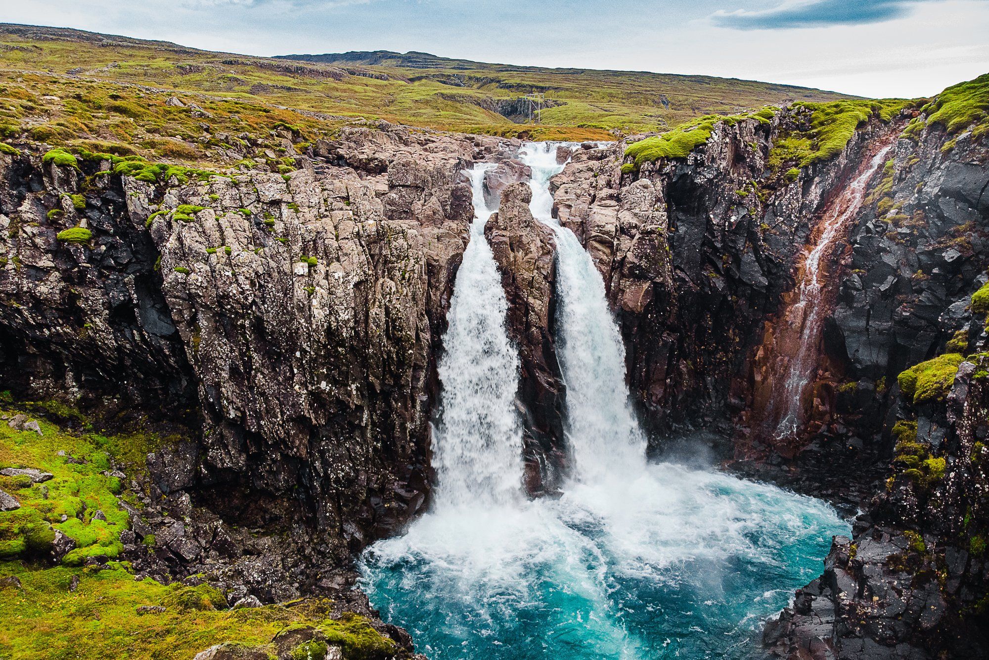 Iceland, waterfall, aerial, drone, mavic, air, Максим Зайцев