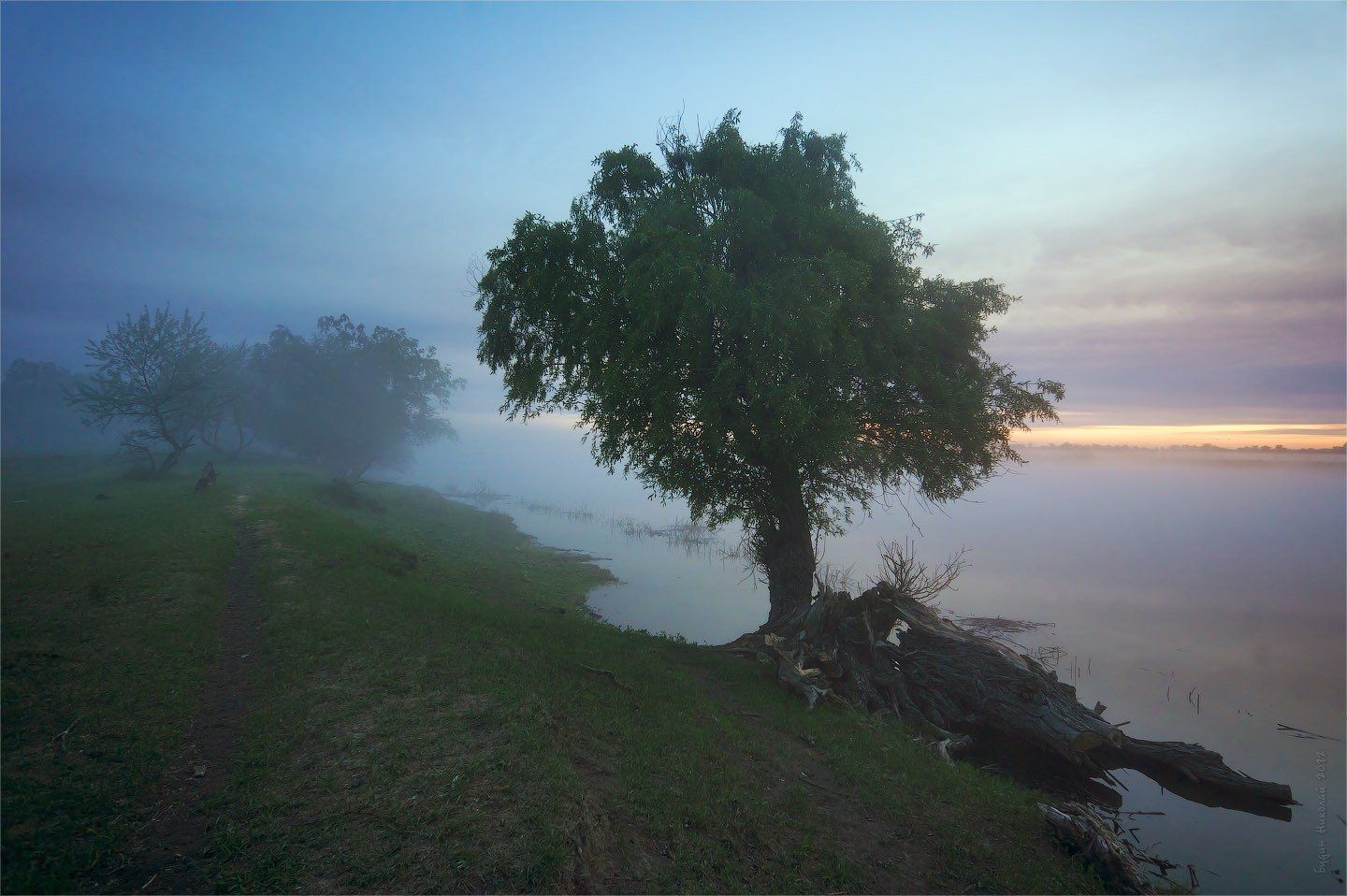 туман, утро, рассвет, река, пейзаж, природа, тишина, Будин Николай