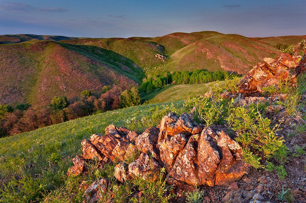 ural, stone, mountains, sunset, Konstantin Mironov