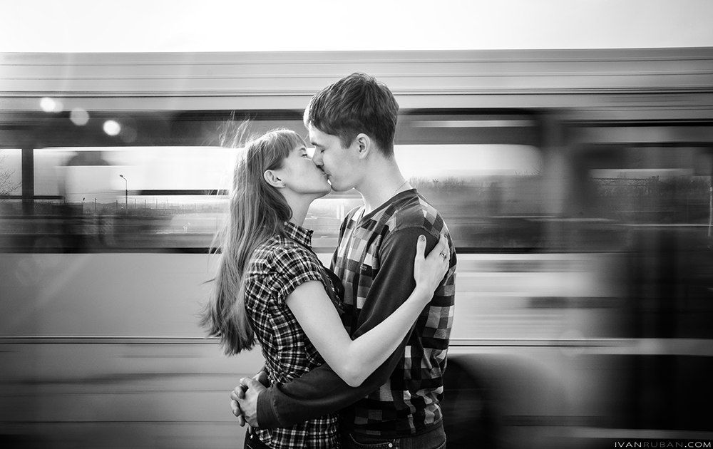 пара, поцелуй, автобус, shining)