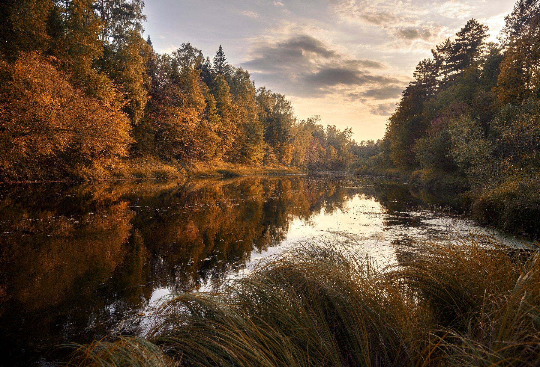 Осенний Керженец озеро
