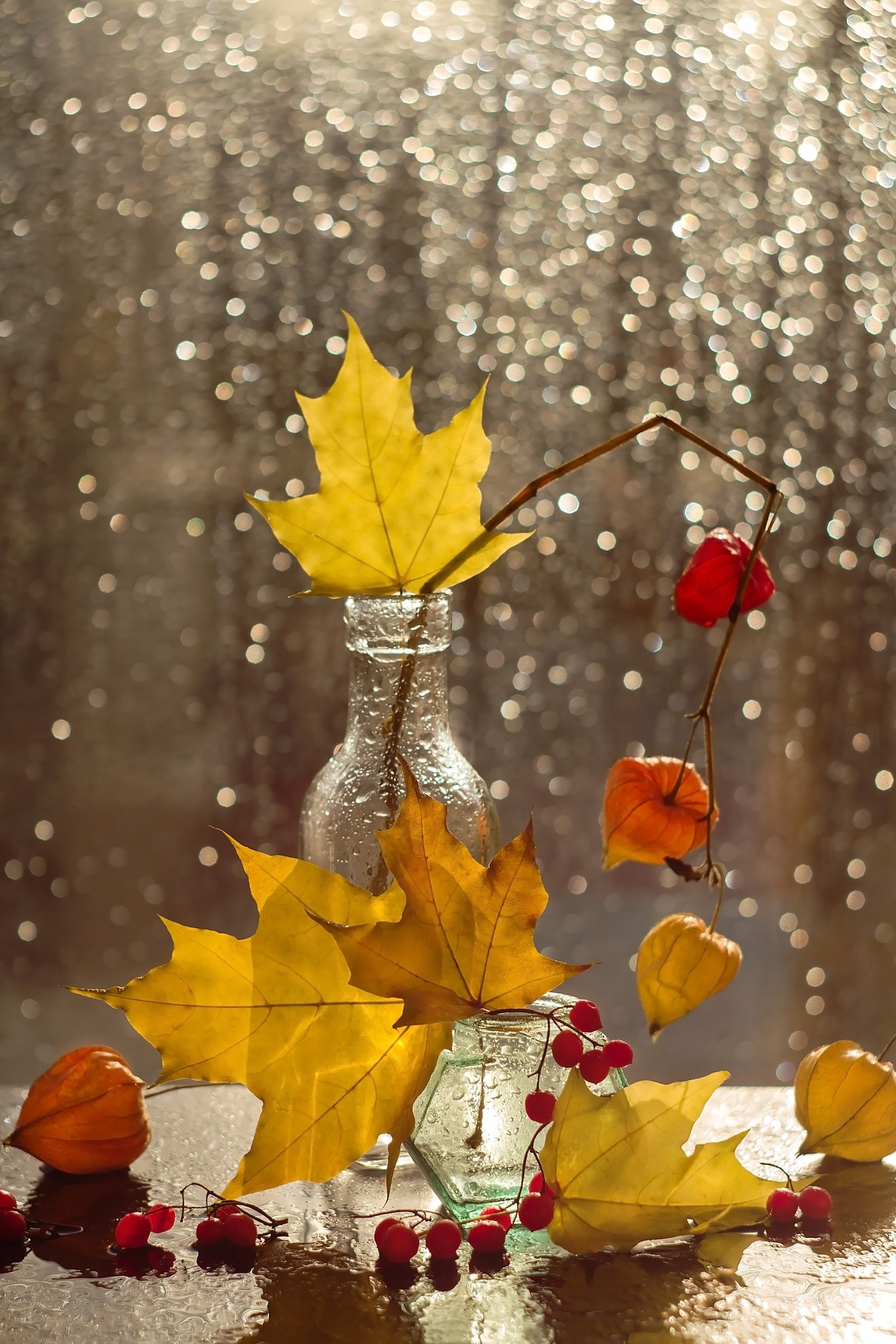 натюрморт, осень, клёновые листья, Юлия Яремко