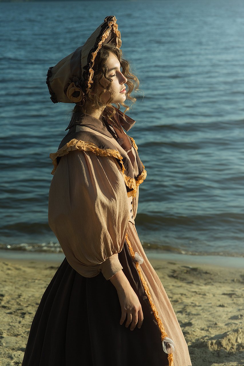 девушка, солнце, исторический костюм, платье, шляпа, история, постановка , Дарья Комарова
