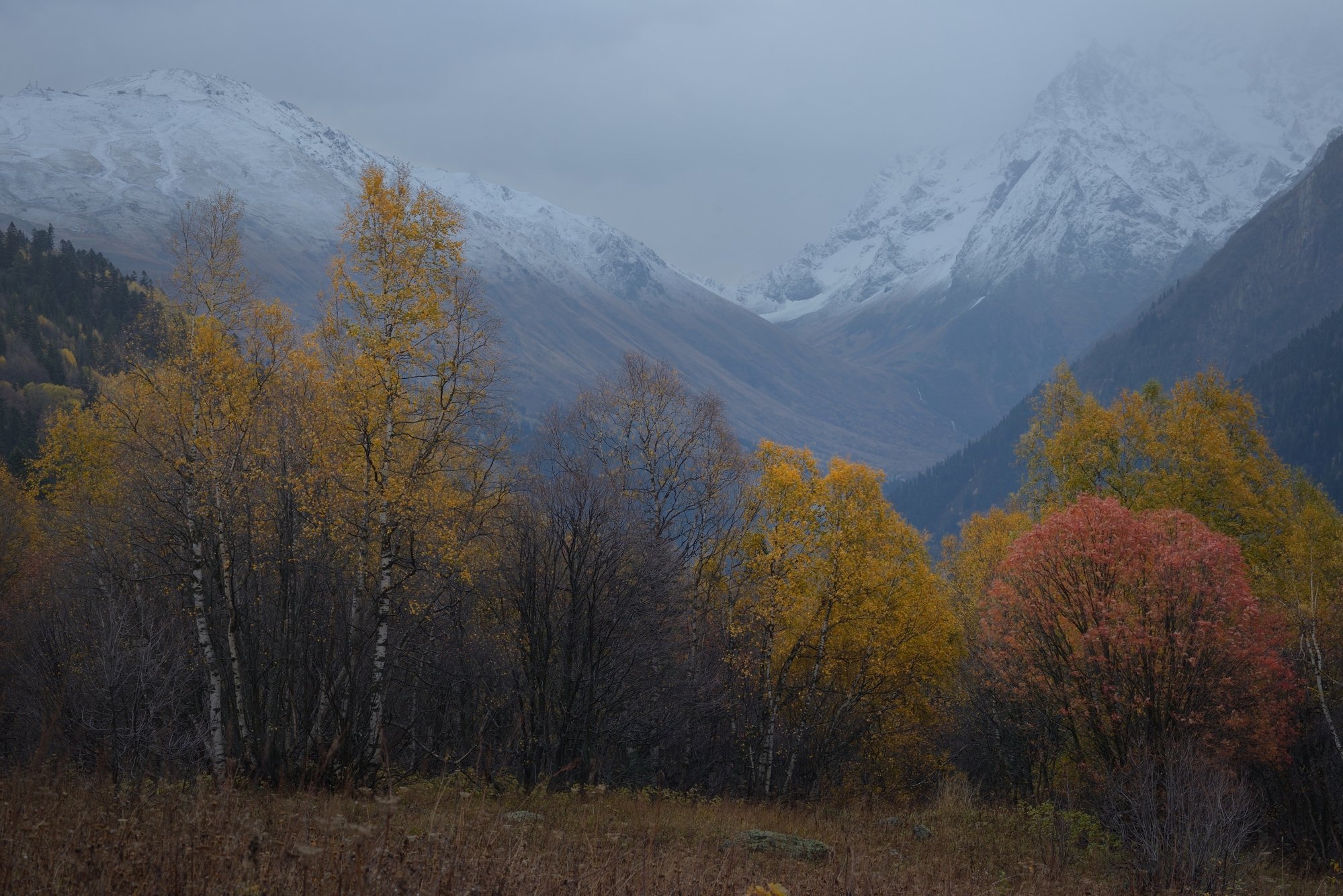 горы кавказ осень рассвет алибек, Александр Жарников