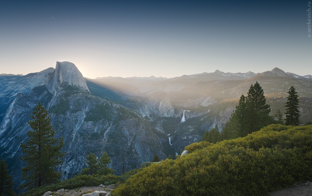 half dome, nevada fall, glacier point, Андрей Сенкевич