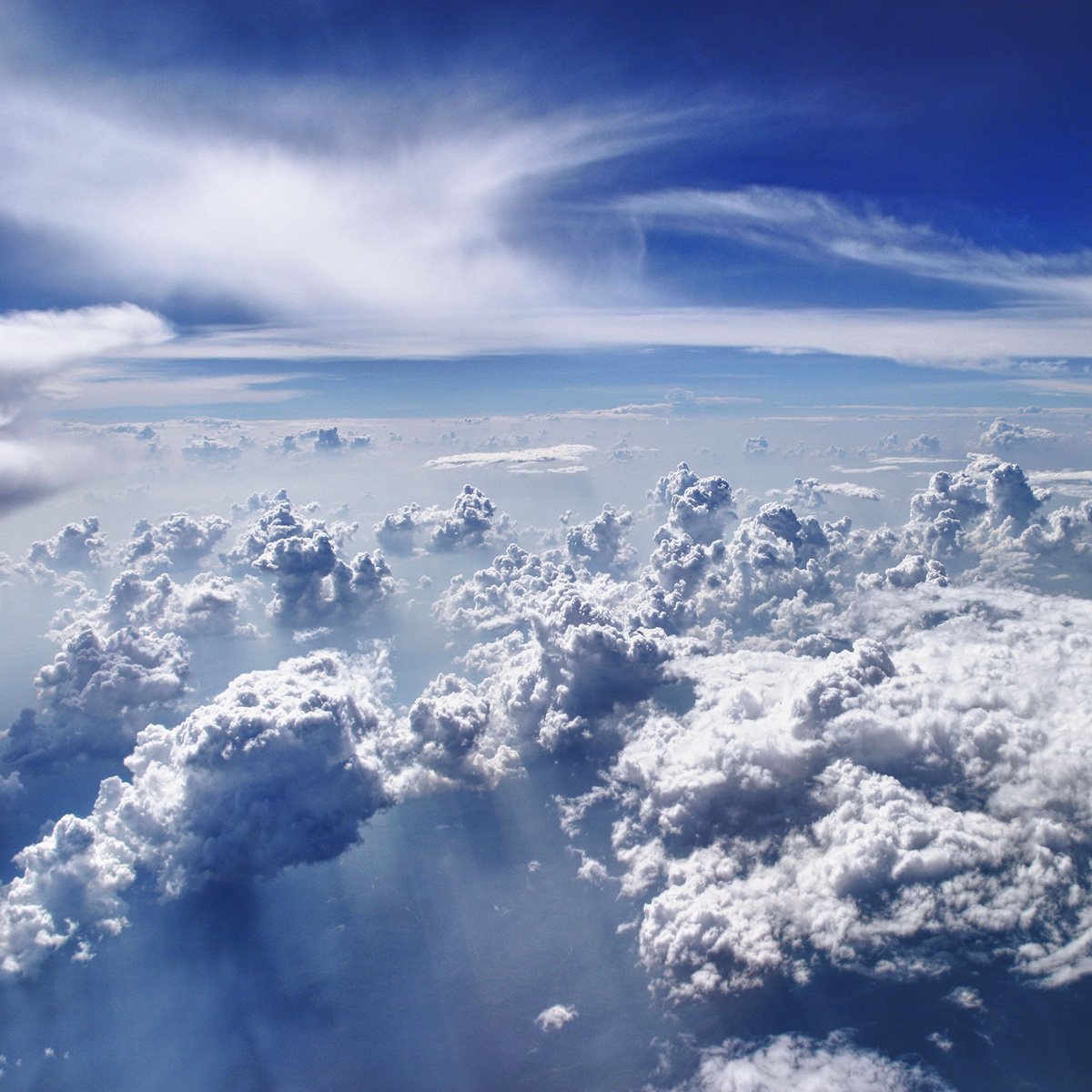 sky, clouds, airplane, vacation, Konstantin Mironov