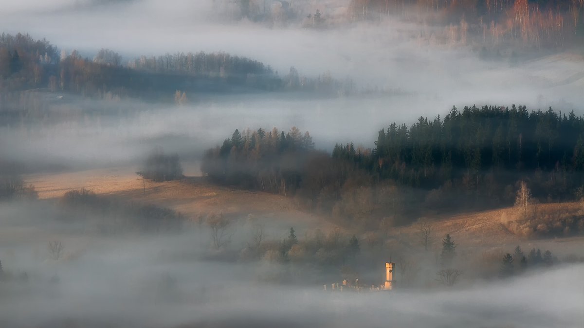 landscape,canon,mist,light,autumn,fog,castle, Iza i Darek Mitręga