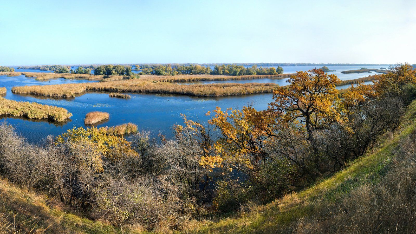 панорама,пейзаж,природа,река днепр,река,осень,вид,благодать,релакс,landscape, Сергей Богачёв