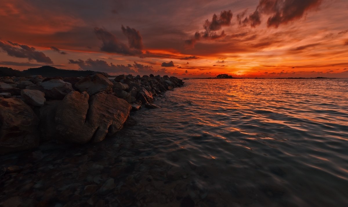 thailand, island. sea, stones, sunset, Boris Bogdanov