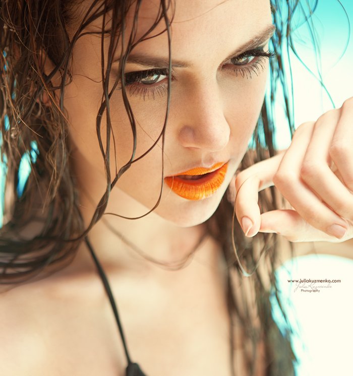 beauty, face, model, summer, swimming pool, Юлия Кузьменко
