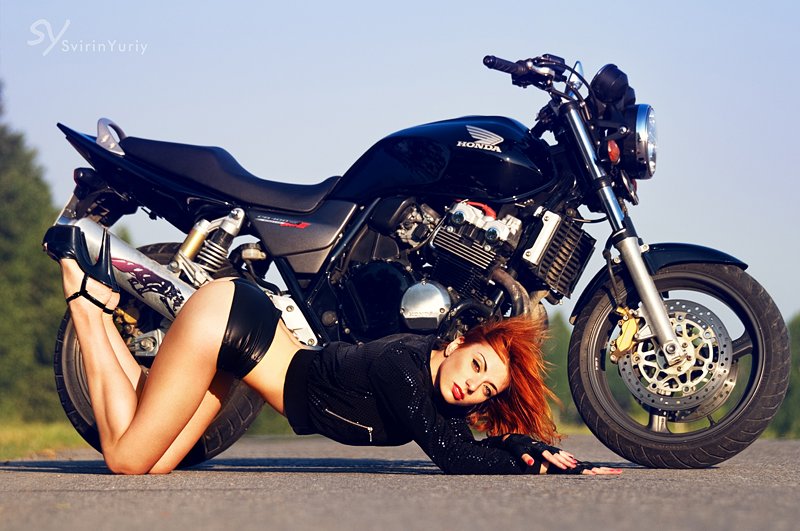 портрет, девушка, модель, мотоцикл, Свирин Юрий