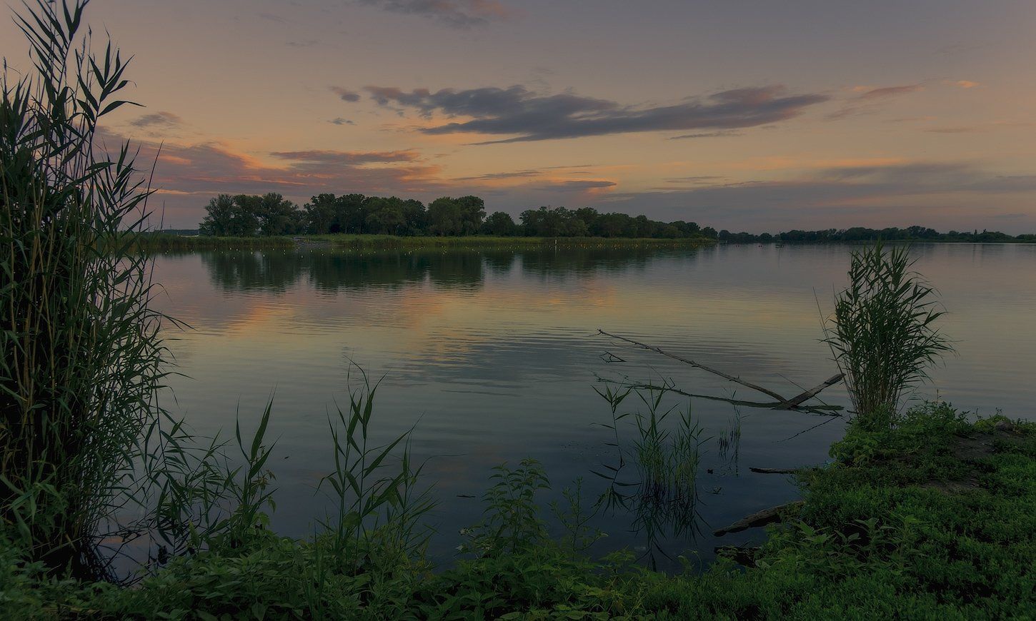 кубань, река, парк, закат , лето, ФЁДОР