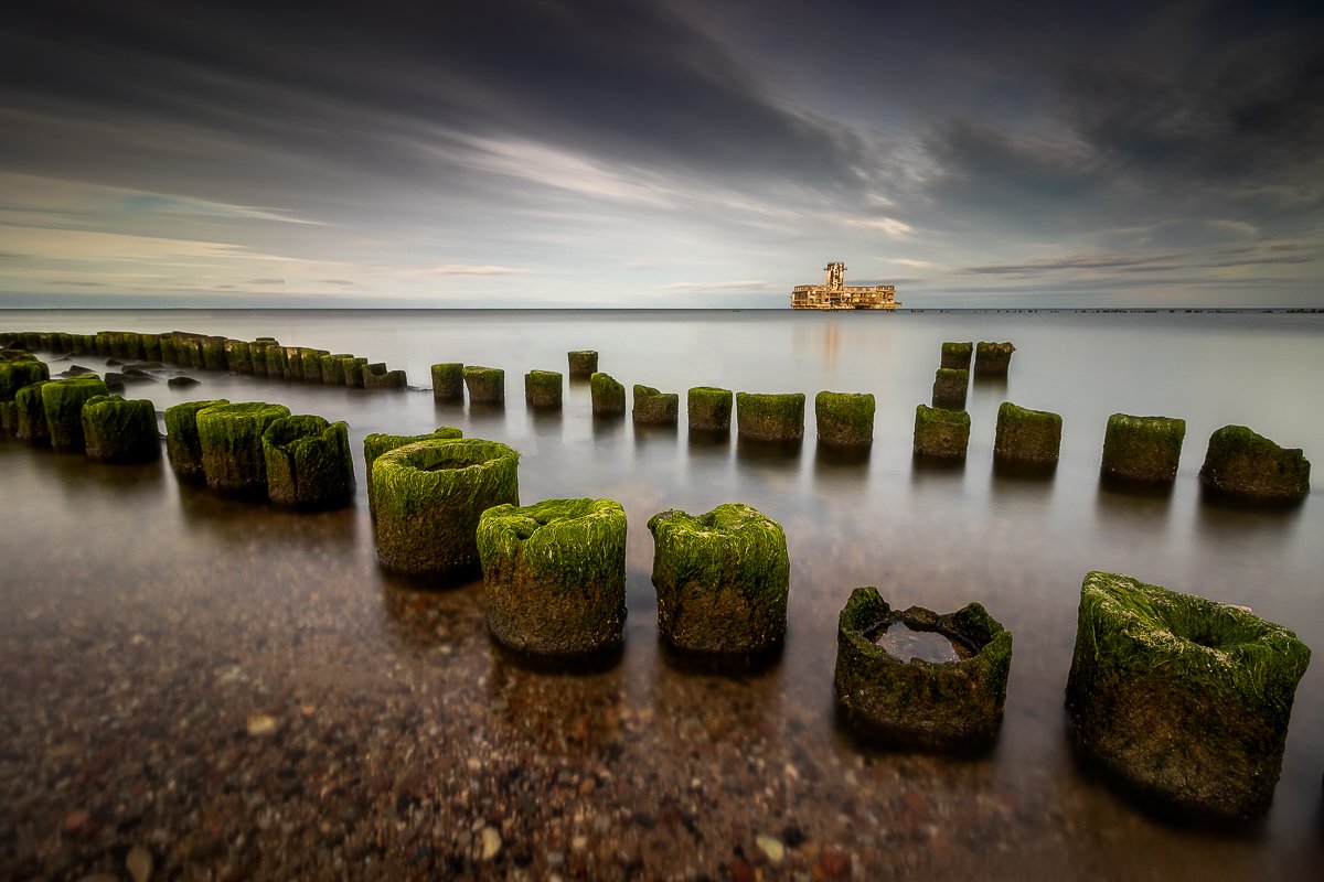 #landscape #seascape #waterscape #reflection #calm #sky #clouds #stones #canon #longexposure #nature #beautiful #colorful #jetty #seaweed #wood #dusk, Karolina Konsur