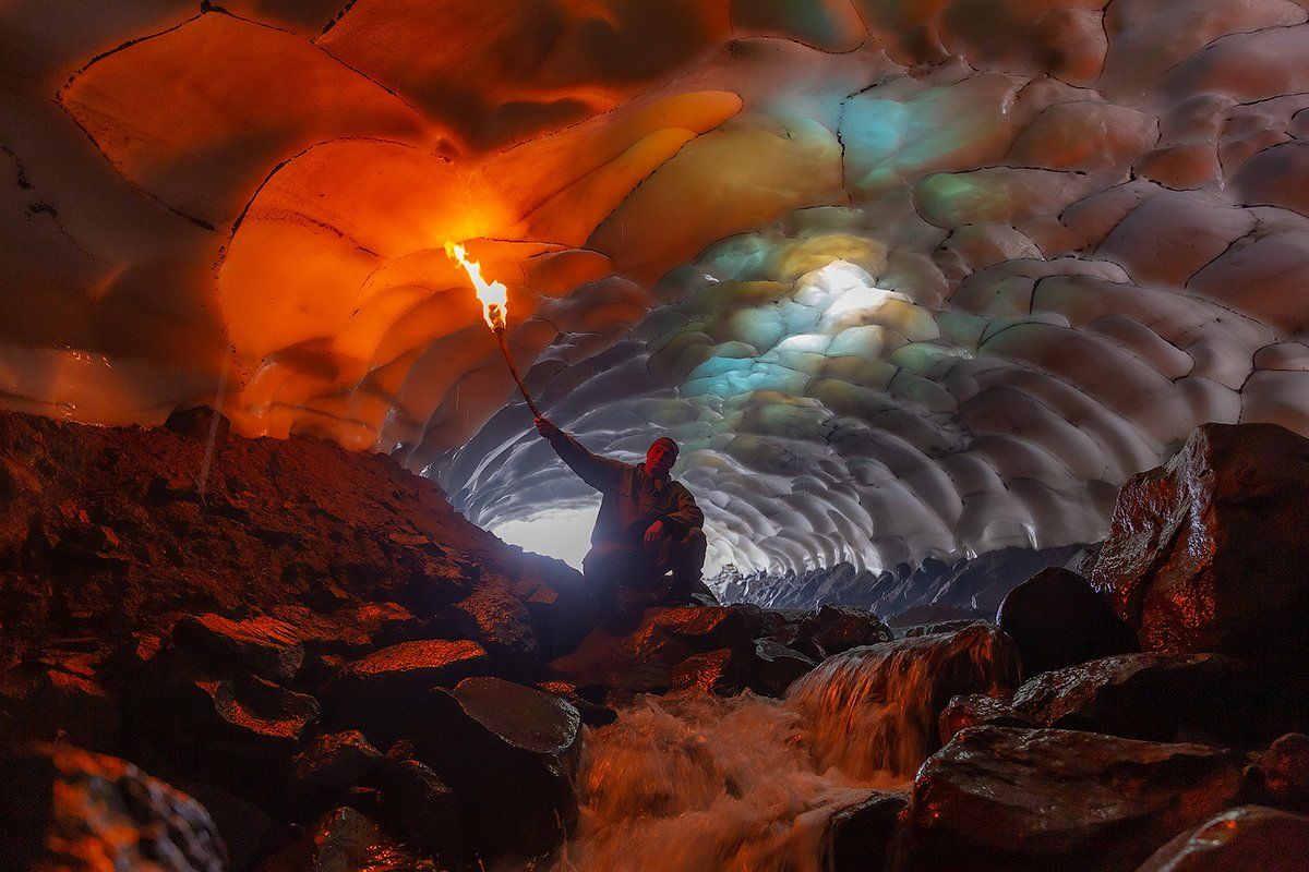 камчатка, пещера, природа, путешествие, фототур, пещера, краски, лед, огонь, Денис Будьков