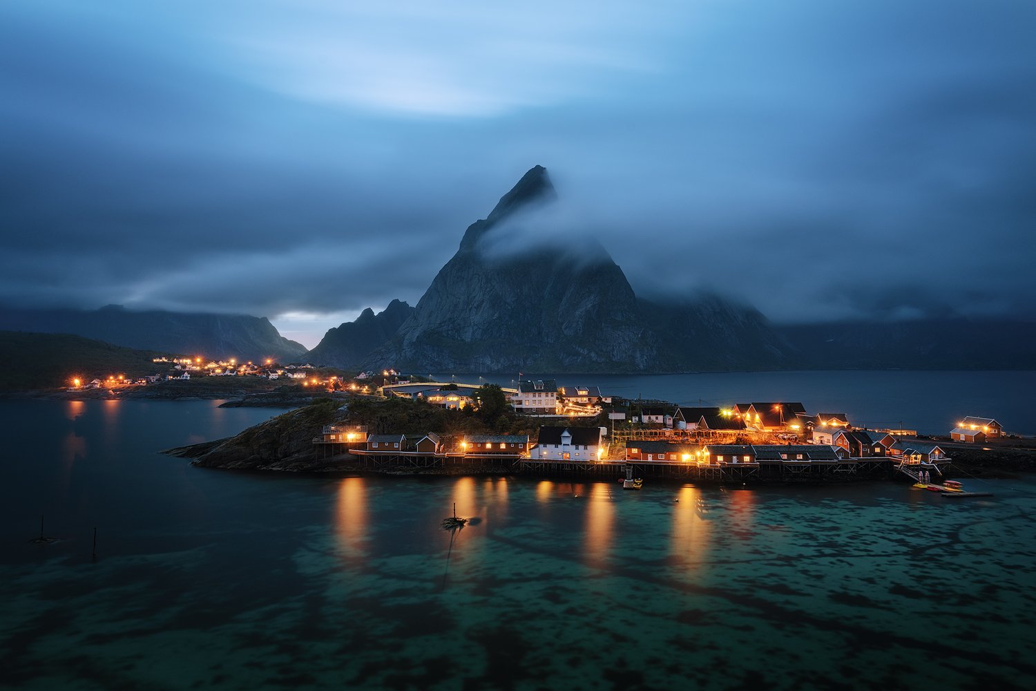 Landscape, Norway, night, blue hour,, Милен Добрев