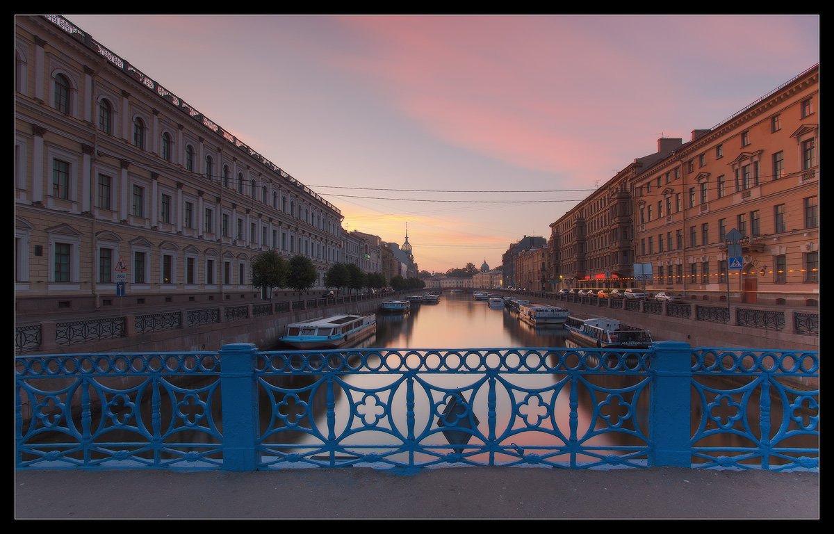 санкт, петербург, петроград, ленинград, мойка, синий, мост, река, Ilya Shtrom