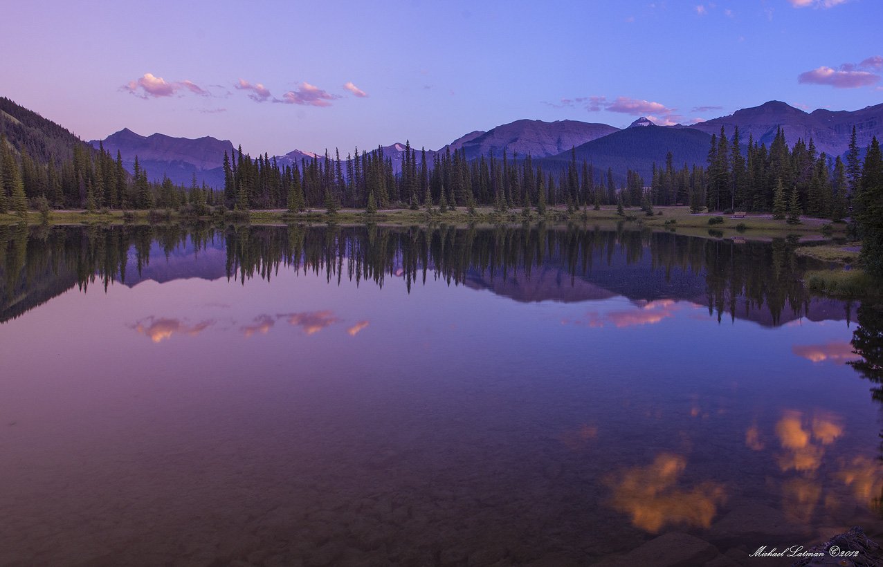 mountains, summer, sunset, colors, lake, hot, evening, night, calm, reflection, Michael Latman