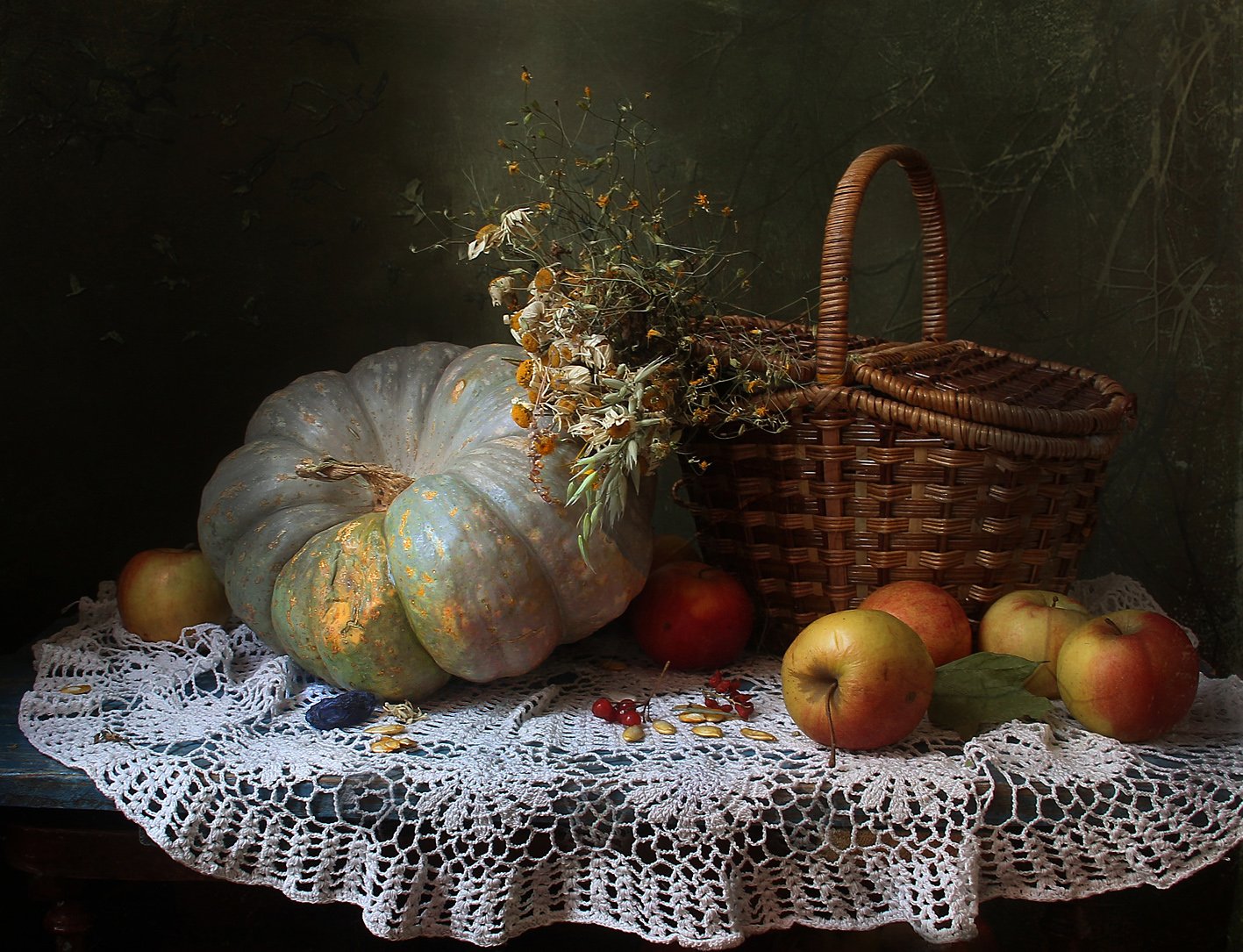 осень, тыква, яблоки, натюрморт, марина филатова, Марина Филатова