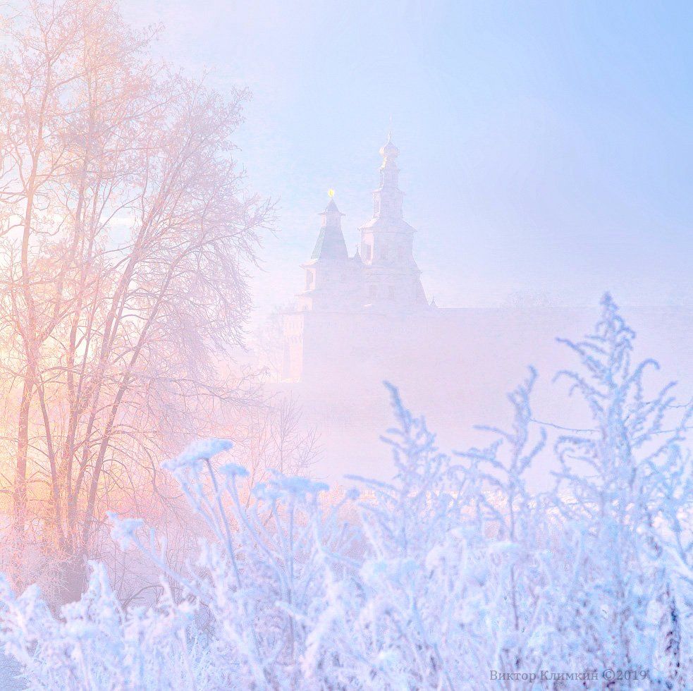 зима, утро, рассвет, река, истра, новоиерусалимский, монастырь, Виктор Климкин