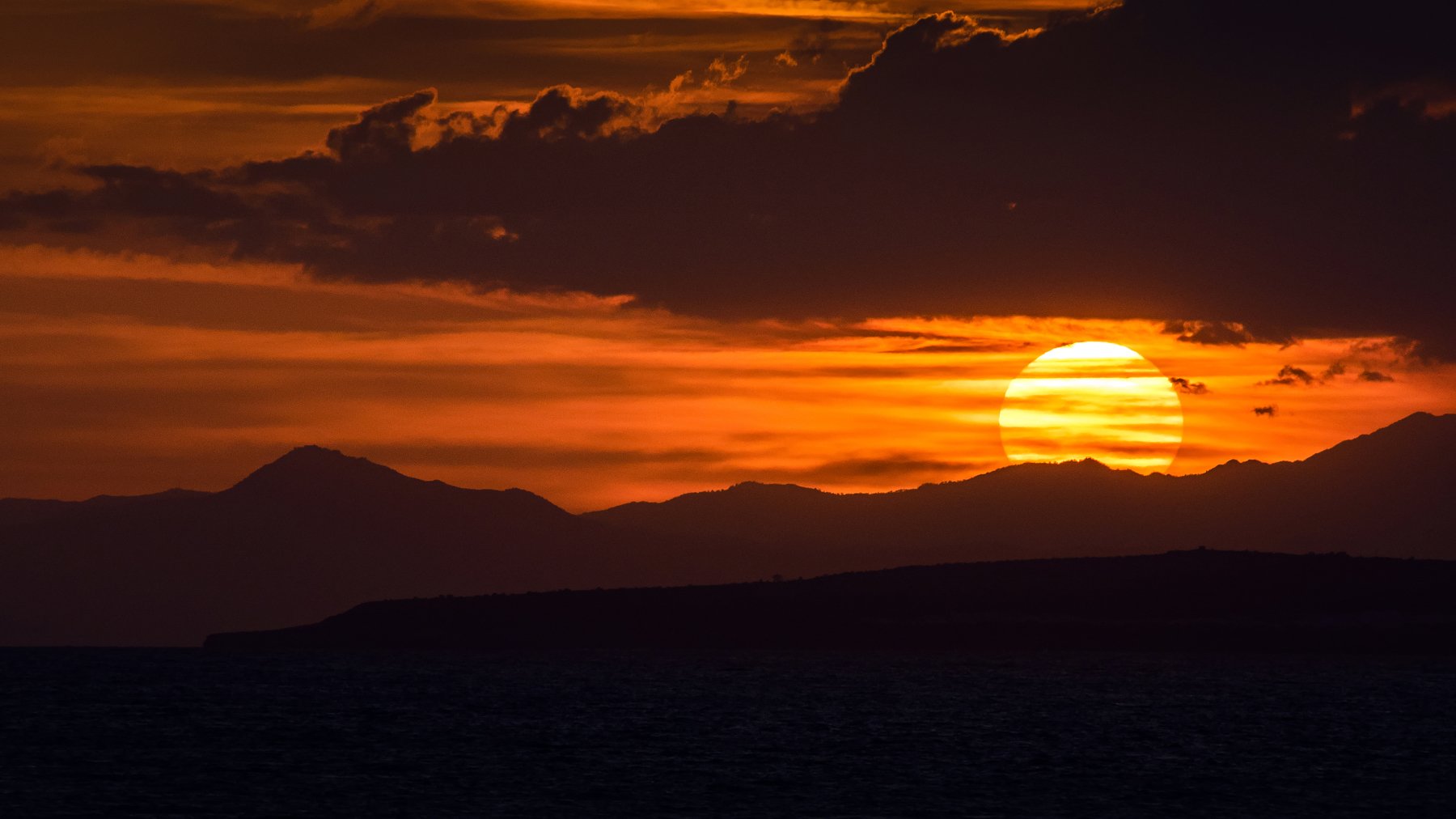 закат, кипр, горы, море, sunset, cyprus, landscape, Дмитрий Петренко