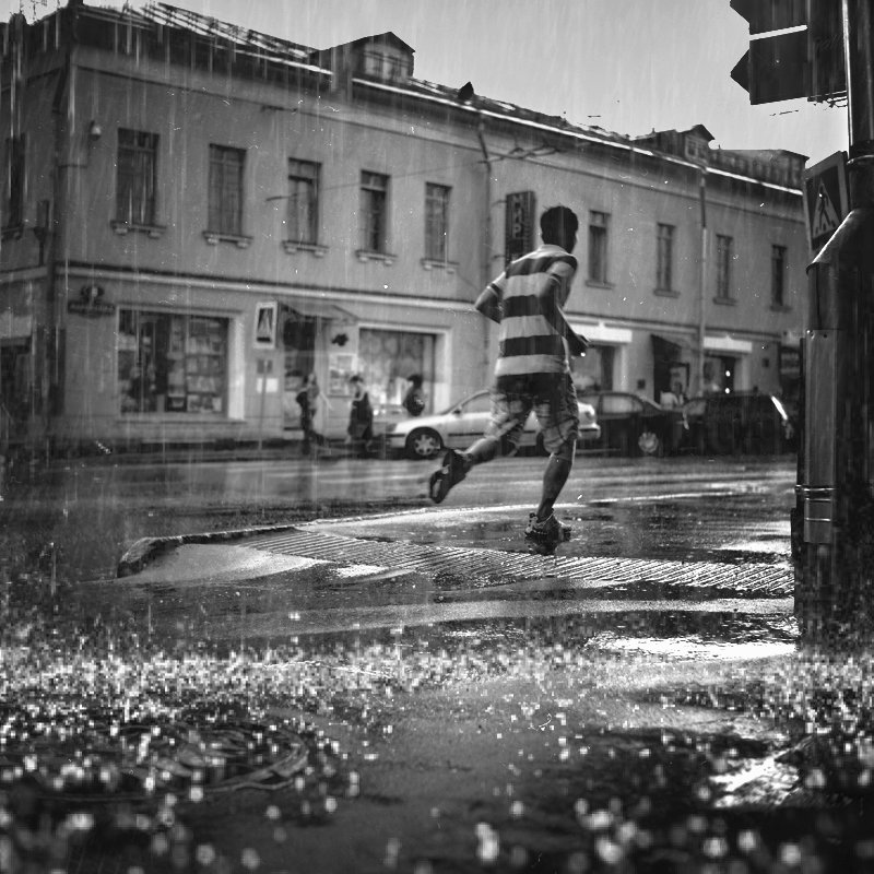 улицы, люди, москва, дождь, жанр, Илья