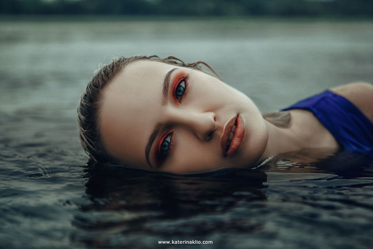 water, portrait, model, woman, blondie, feeling, Катерина Клио