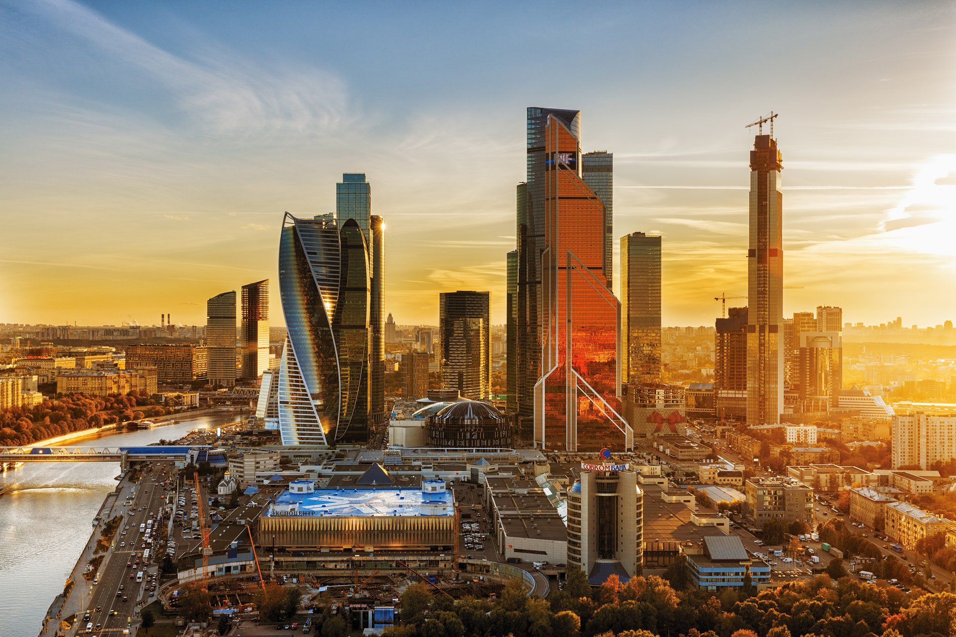 бизнес, центр, сити, москва, архитектура, небоскреб, река, закат, business, center, city, moscow, architecture, skyscraper, river, sunset, Юрий Шурчков