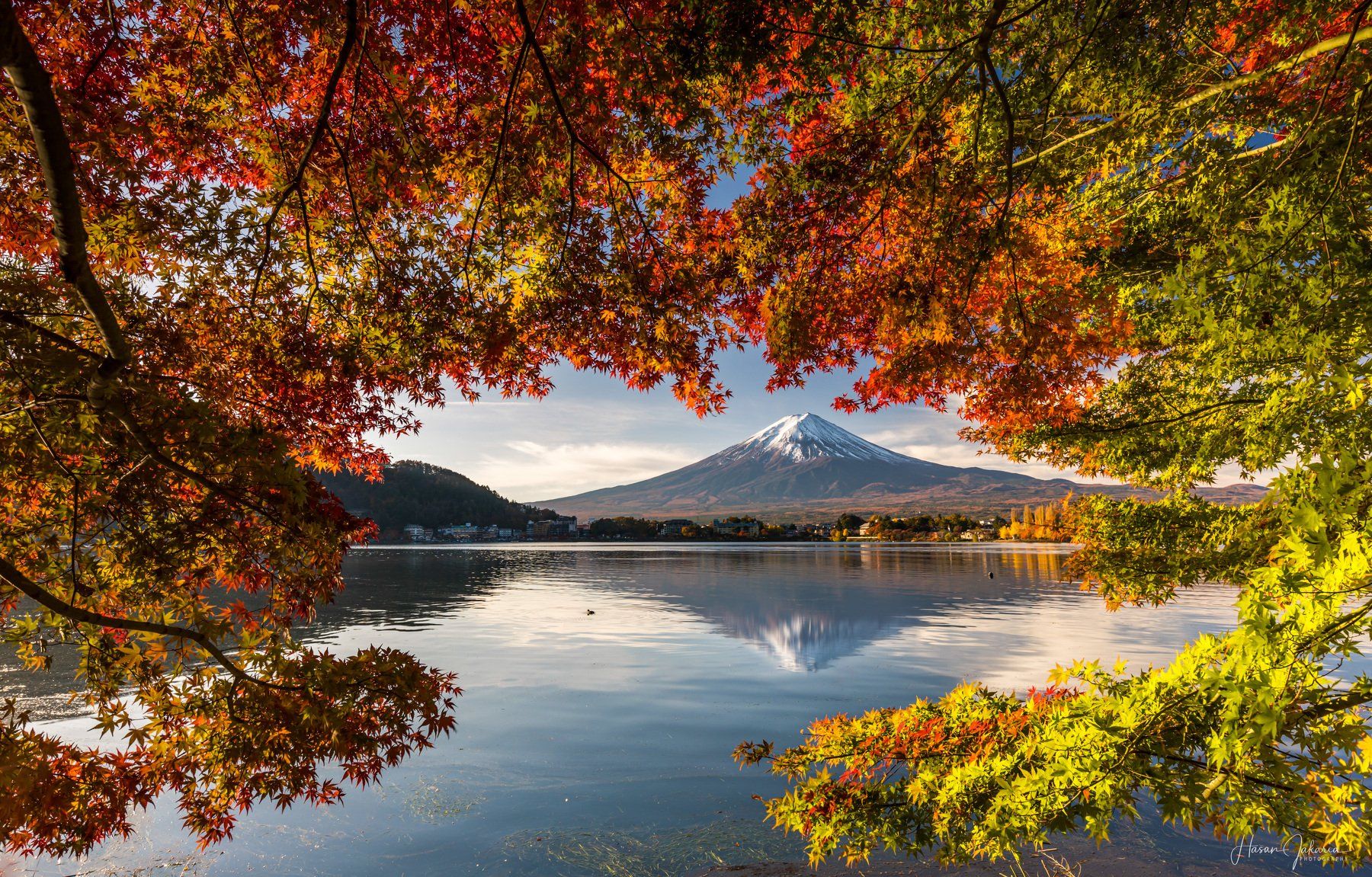 nature landscape japan mountain morning mount fuji  autumn colors, Hasan Jakaria