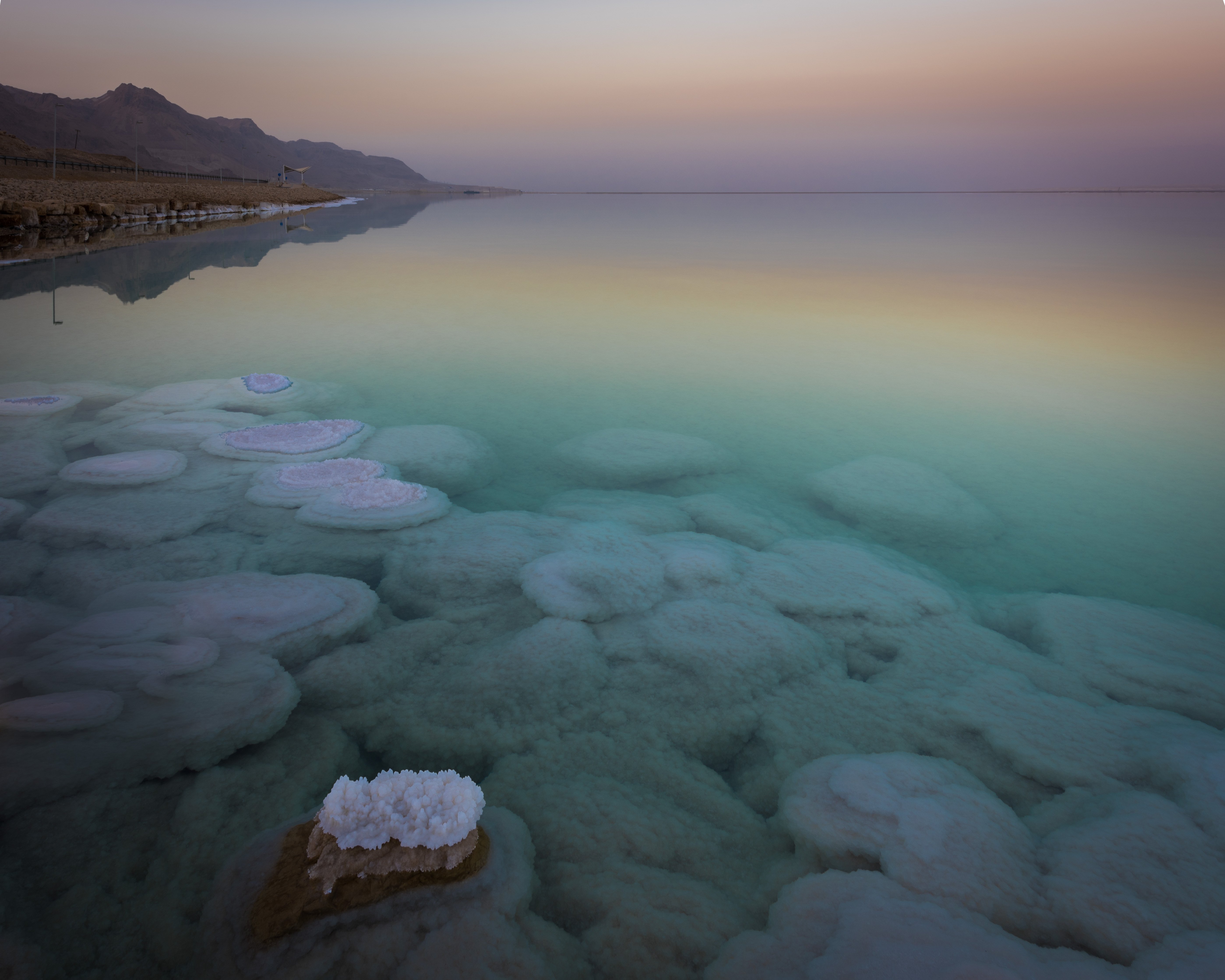 мертвое море, рассвет, облака, соль, спокойствие, созерцание,, Haim Rosenfeld