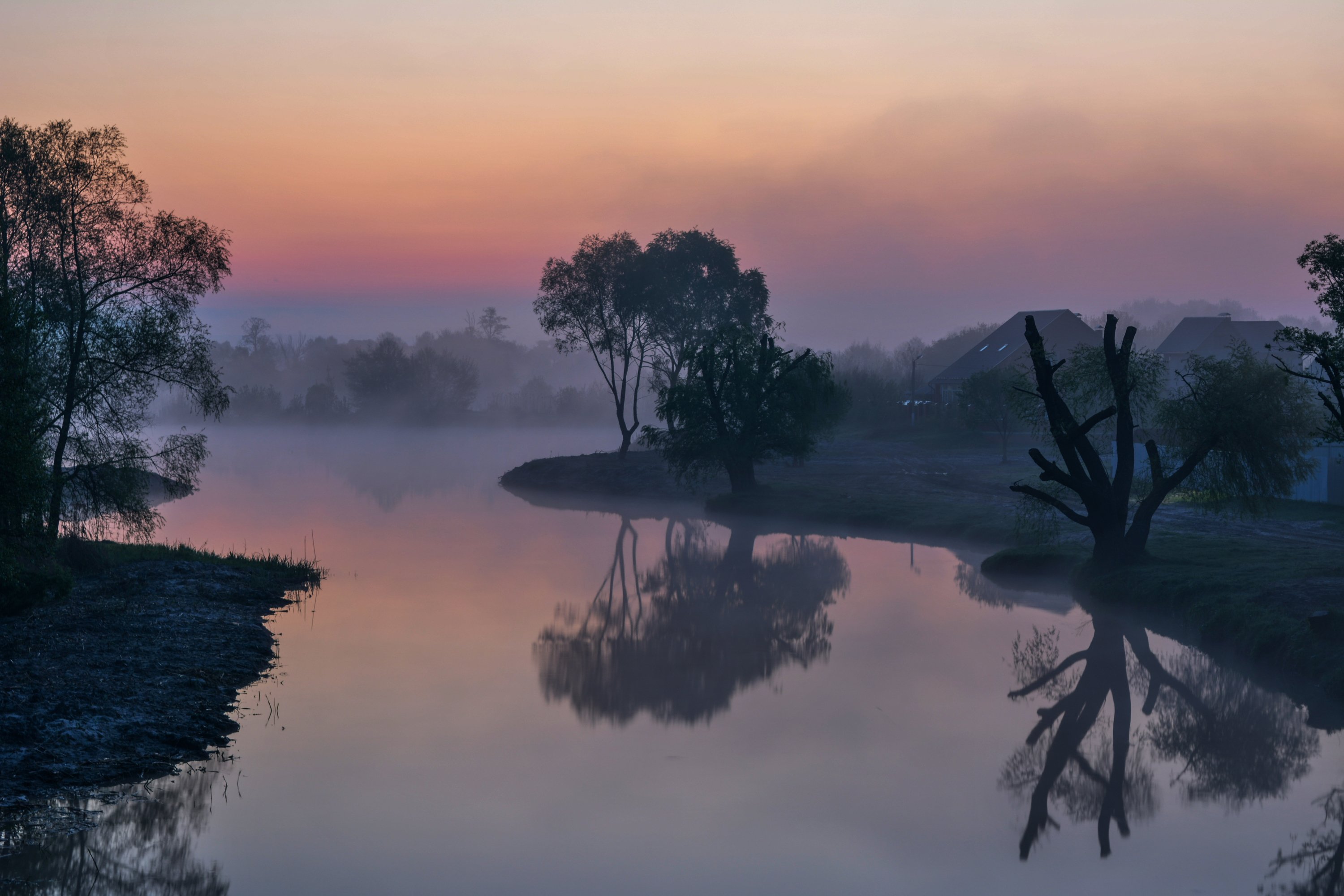 река нежеголь,рассвет,туман, Александр Литвишко