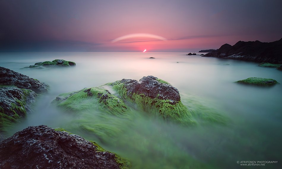 sea, sky, sunrise, greams, bulgaria, sozopol, beach, rocks, colours, Andrey Trifonov