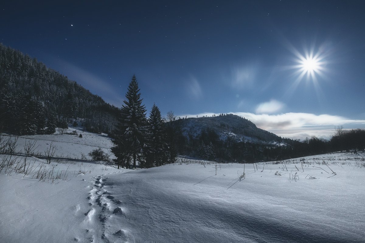 landscape,canon,night,winter,mountains,moon, Iza i Darek Mitręga