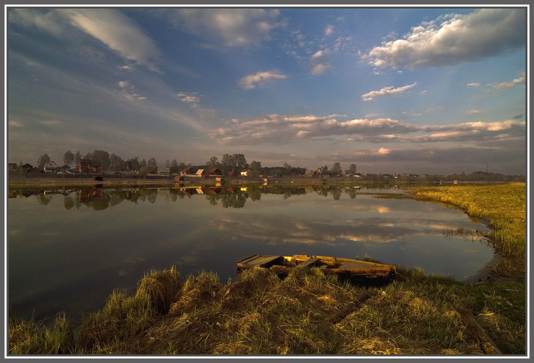 река, весна деревня, Алексей