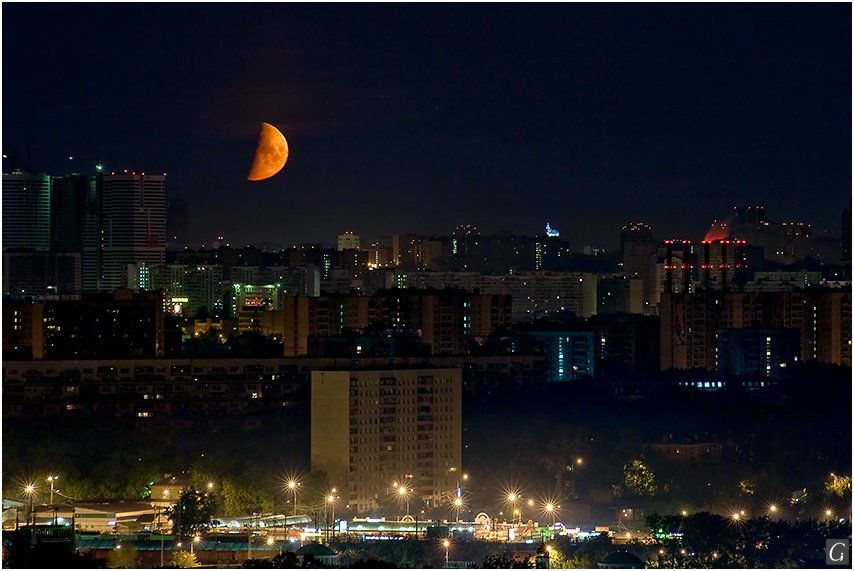луна, заход, ночь, 3 часа, москва, Gorshkov Igor_Feanorus