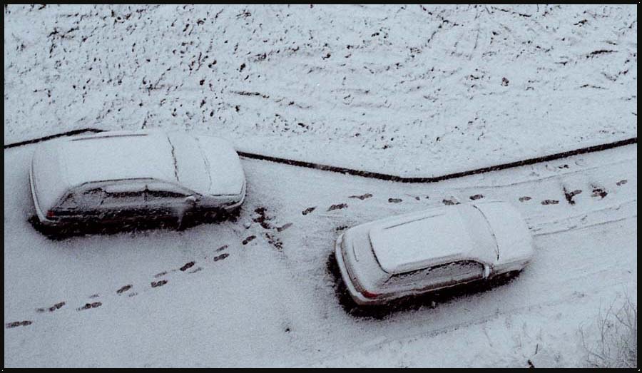 снег, следы, тропа, автомобиль, Rada*
